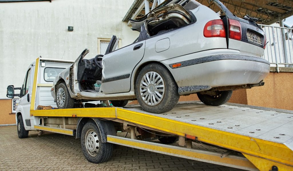 Car being released from an impound lot